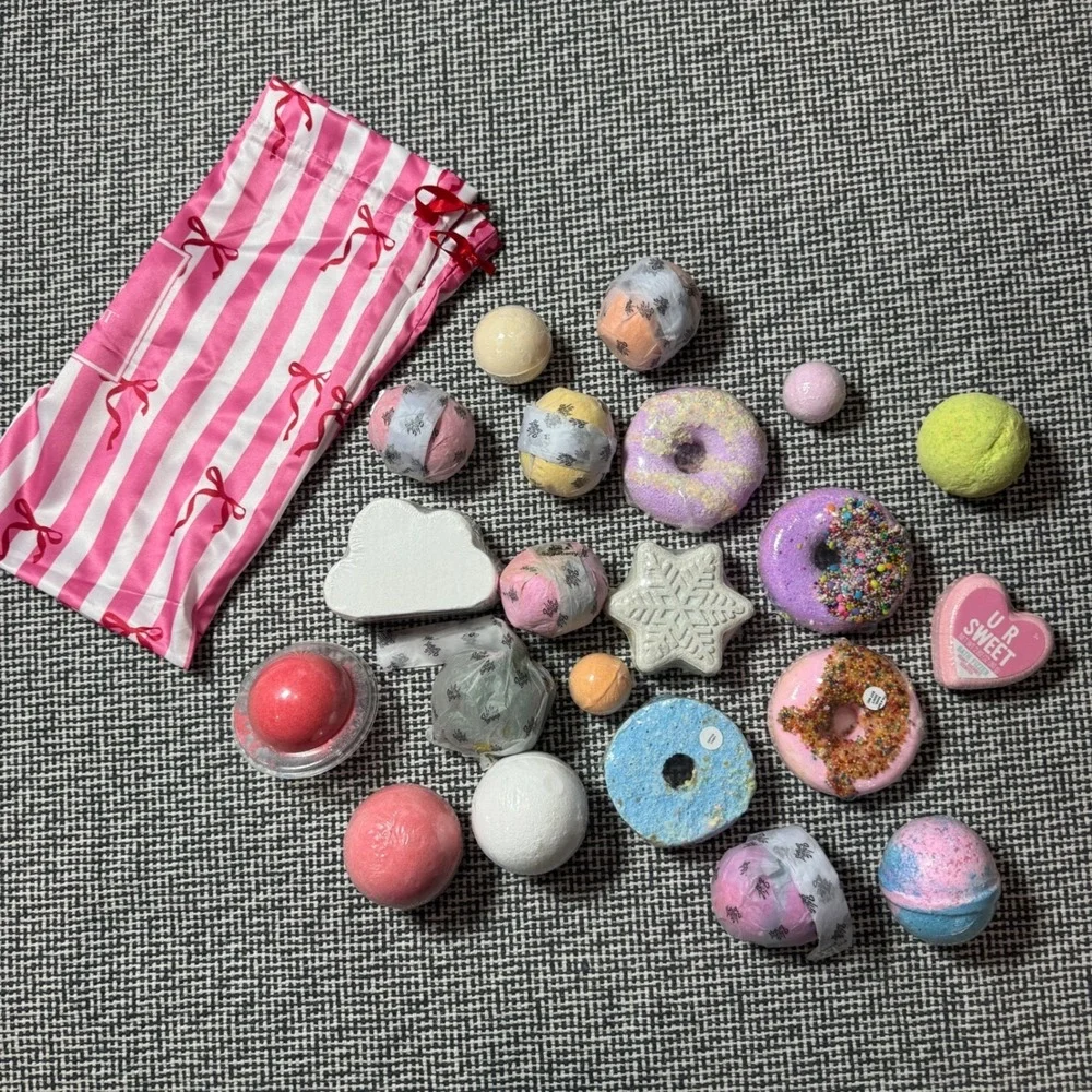 20pc Bath Bomb Multiple Brands & Shapes Set With Bag Mixed Scents